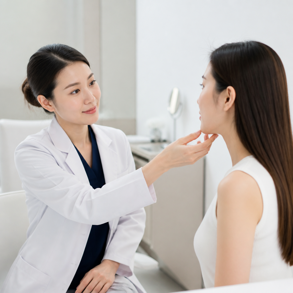 Chuyên gia thẩm mỹ đang tư vấn cho khách hàng về liệu trình giảm béo bằng công nghệ cao