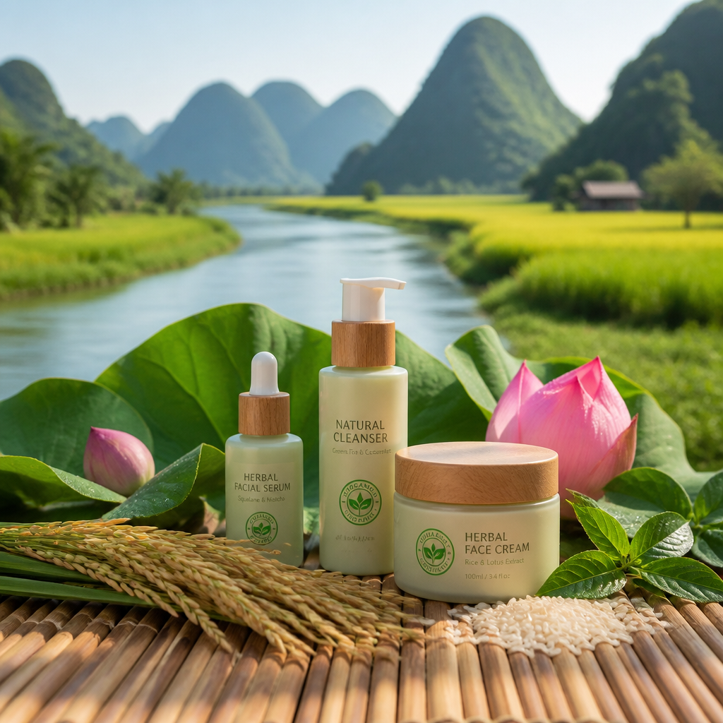 Chai mỹ phẩm an toàn có dán nhãn chứng nhận hữu cơ quốc tế