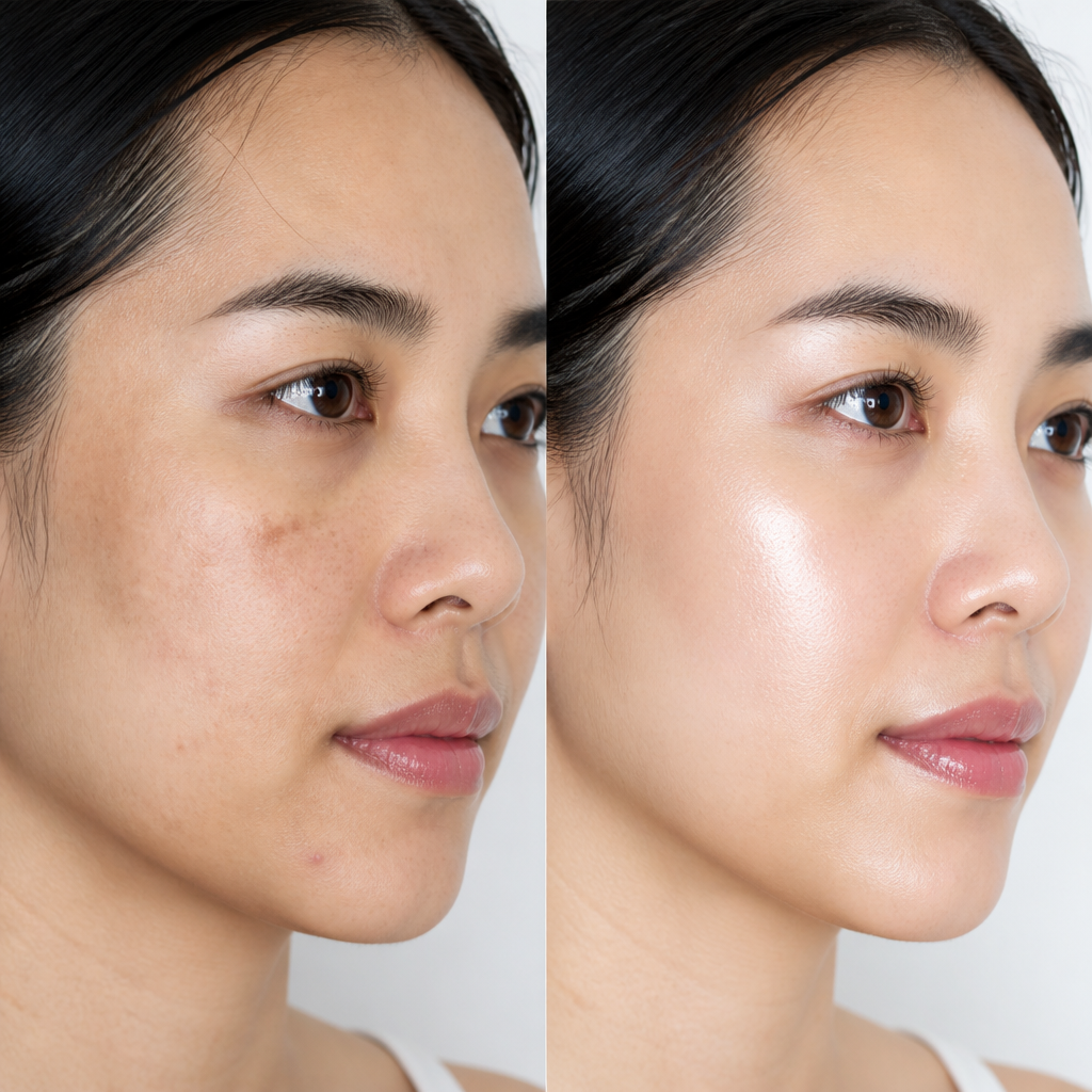Chuyên gia da liễu đang tư vấn cho bệnh nhân về kết quả chăm sóc da chuyên sâu