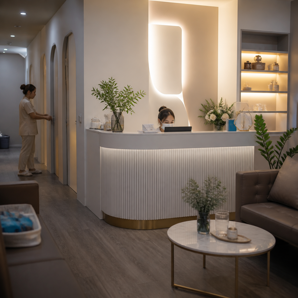 Không gian spa sang trọng, sạch sẽ và hiện đại