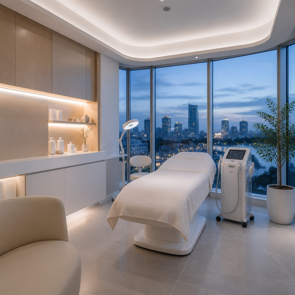 Không gian spa hiện đại và sạch sẽ tại Thẩm Mỹ Thu Lâm