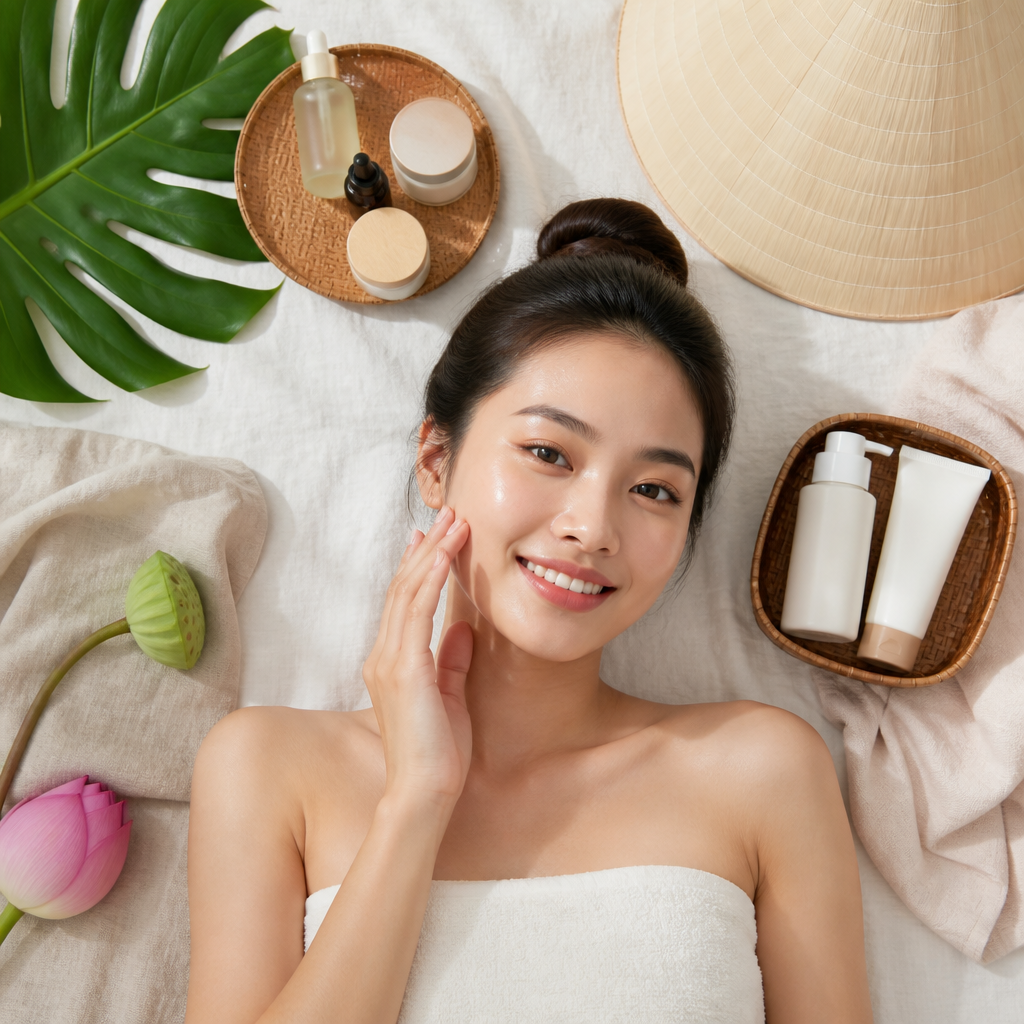 Chuyên gia thẩm mỹ đang thực hiện liệu pháp chăm sóc da mặt chuyên sâu cho khách hàng, minh họa lời khuyên từ Thẩm Mỹ Thu Lâm để nâng tầm quy trình.