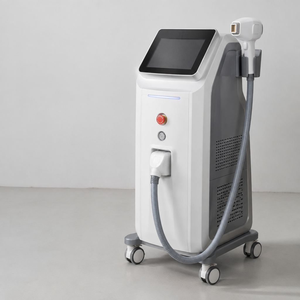 Thiết bị Diode Laser hiện đại trong quá trình triệt lông.